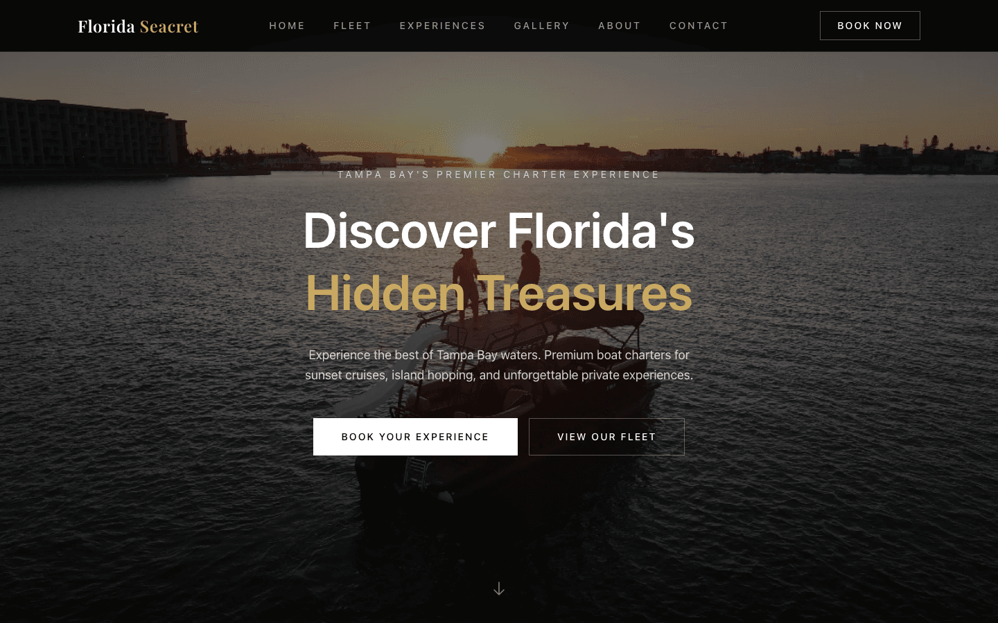Screenshot of Florida Seacret , Business website designed and built by Webeum